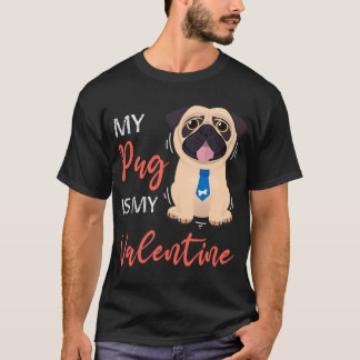 Valentine Gif, Pug hund Valentine, pug hund älskar T Shirt