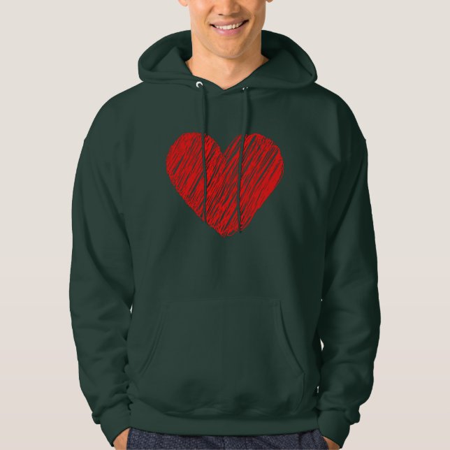 Valentine Gift för hennes enkla Purview-design Hoodie (Framsida)