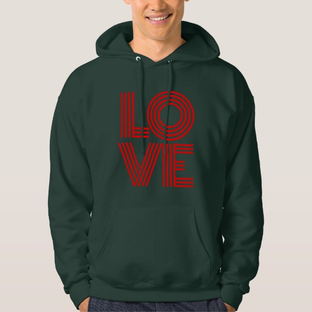 Valentine Gift för hennes enkla Purview-design Hoodie (Framsida)