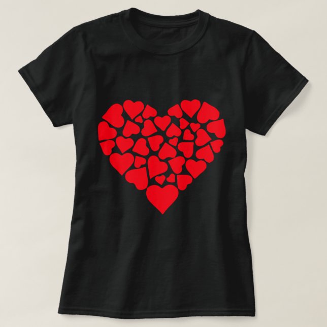 Valentine Gift Heart Kärlek För manar och Women T Shirt (Design framsida)