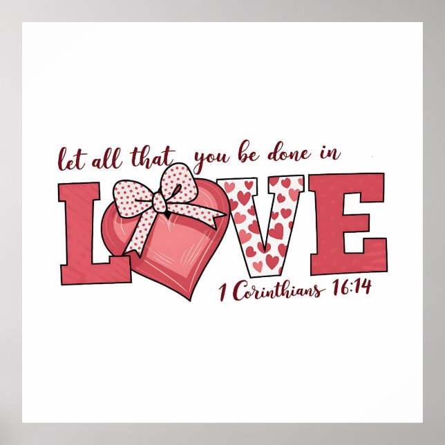 Valentine Gift | Låt allt du gör vara i Kärlek Poster (Framsidan)