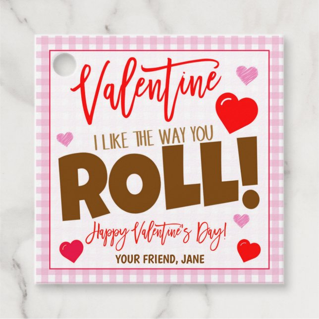 Valentine Gift Märkre Gåvor Etiketter (Framsida)