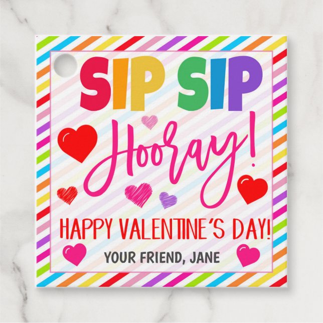 Valentine Gift Märkre Gåvor Etiketter (Framsida)