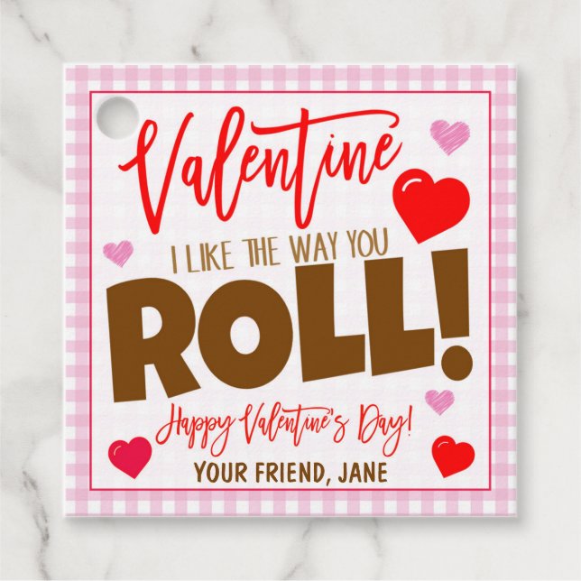 Valentine Gift Märkres Gåvor Etiketter (Framsida)