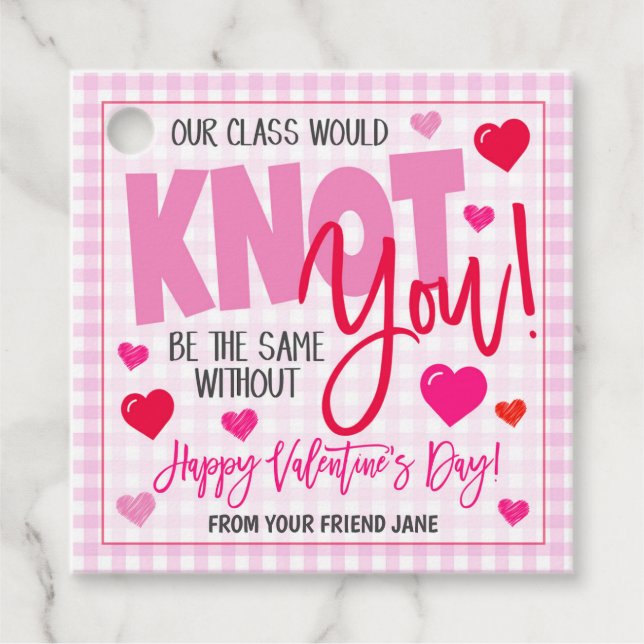 Valentine Gift Märkres Gåvor Etiketter (Framsida)