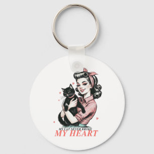 Valentine Gift Min katt Fattiga aldrig mitt hjär Nyckelring