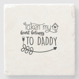Valentine Gift tog mina Tillhör till pappa Stenunderlägg