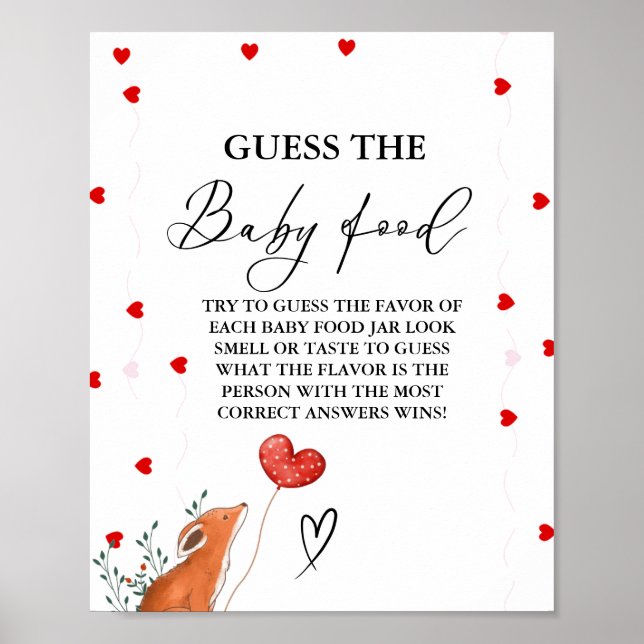Valentine gissar att Baby-babybabyspelet spelar Poster (Framsidan)