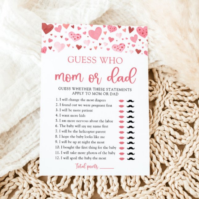 Valentine gissar vem som spelar Mamma eller Pappa  Inbjudningar (Skapare uppladdad)