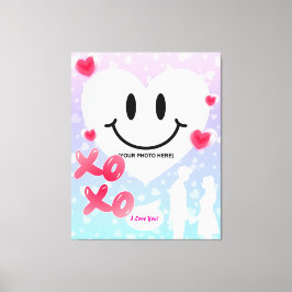 Valentine Glass Heart Bubblegum par Canvastryck