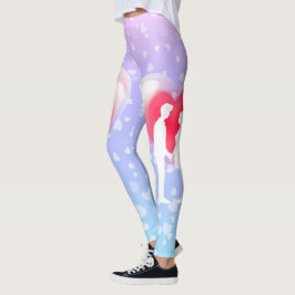 Valentine Glass Heart Bubblegum par Leggings