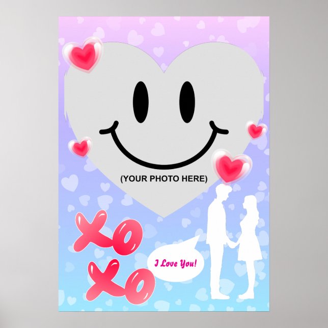 Valentine Glass Heart Bubblegum par Poster (Framsidan)
