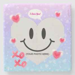 Valentine Glass Heart Bubblegum par Stenunderlägg