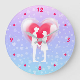 Valentine Glass Heart Bubblegum par Stor Klocka