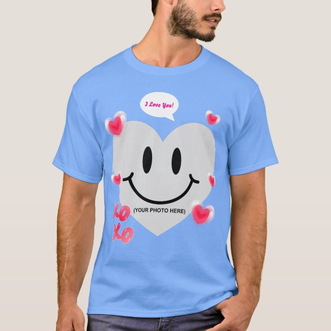 Valentine Glass Heart Bubblegum par T Shirt (Framsida)