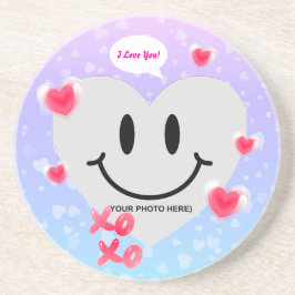 Valentine Glass Heart Bubblegum par Underlägg