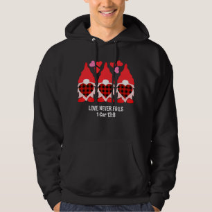 VALENTINE GNOME Kärlek Misslyckas aldrig Hoodie