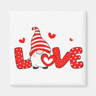 Valentine-gnome magnet