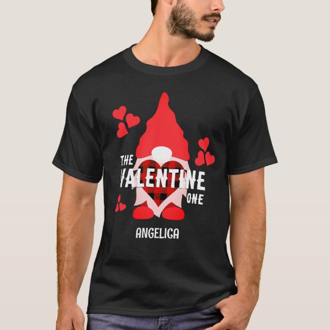 VALENTINE GNOME Red Hearts Par T Shirt (Framsida)