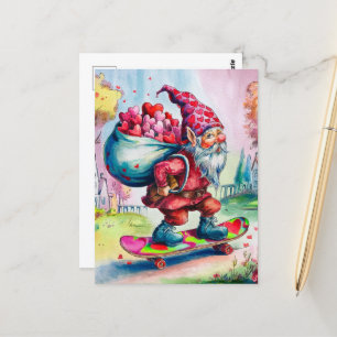 Valentine Gnome Vykort
