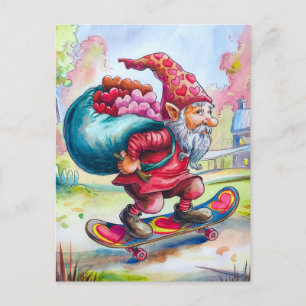 Valentine Gnome Vykort