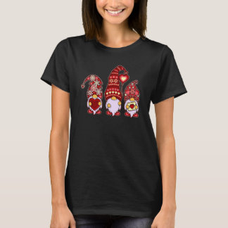 Valentine Gnomes Holding Hearts Valentine's Day Gn T Shirt
