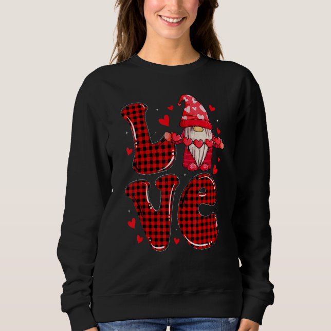 Valentine Gnomes Holding Hearts Valentine's Day Gn T Shirt (Framsida)