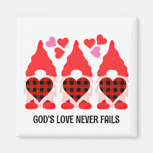 VALENTINE GNOMES Kärlek Misslyckas aldrig Magnet