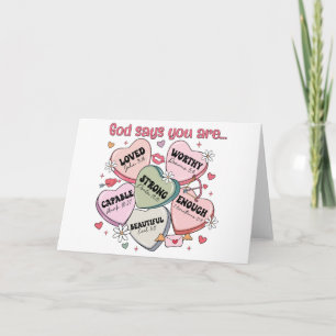 Valentine Godis Hjärtan Kristna Kort