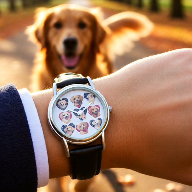 Valentine Golden Retriever Hund Armbandsur (Valentine Golden Retriever Heart Cute Dog Lover Watch)