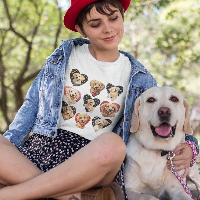 Valentine Golden Retriever Hund T Shirt (Valentine Golden Retriever Dog T-Shirt)
