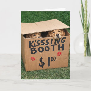 Valentine Golden Retrievers in Kissing Box Kort