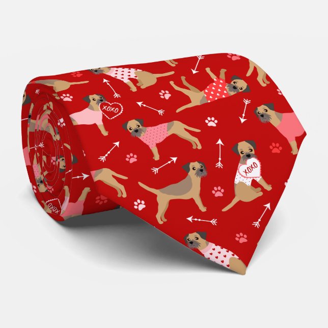 Valentine Gräns Terrier Mönster Neck Tie Slips (Rullad)