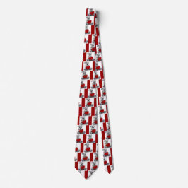 Valentine Grått Nalle Holding a Red Heart Tie Slips