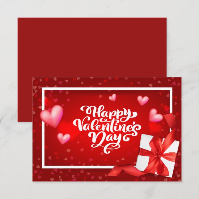 Valentine Greeting Card Anteckningskort (Fram/baksida)