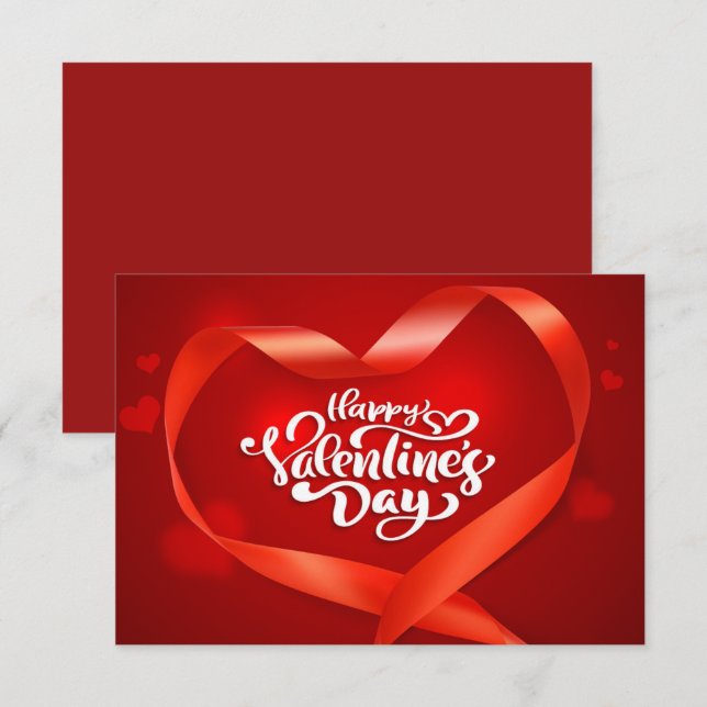 Valentine Greeting Card Anteckningskort (Fram/baksida)