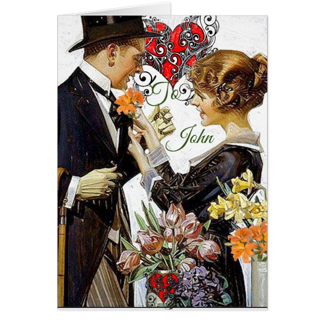 Valentine Greeting Card Hälsningskort (Framsidan)