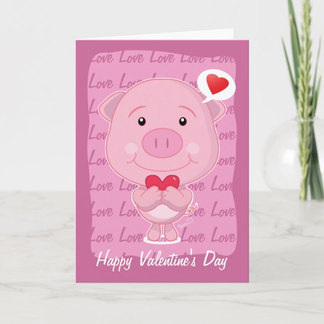 Valentine gris Card Helgkort (Framsida)
