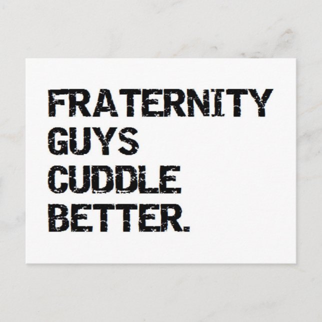 VALENTINE GUYS CUDDLE BÄTTER HELG VYKORT (Framsida)