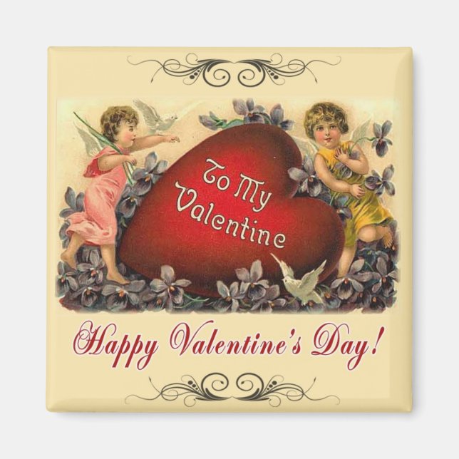 Valentine Hälsning Magnet (Framsidan)