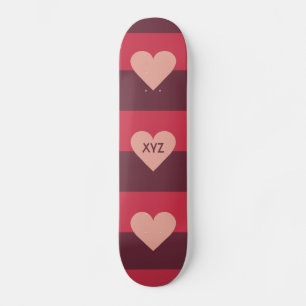 Valentine Heart anpassningsbar monogram skateboard