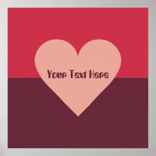 Valentine Heart anpassningsbar poster