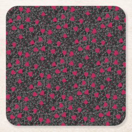 Valentine Heart Art Art Underlägg Papper Kvadrat