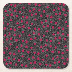 Valentine Heart Art Art Underlägg Papper Kvadrat
