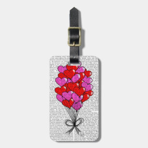 Valentine Heart Balloon Illustration Bagagebricka