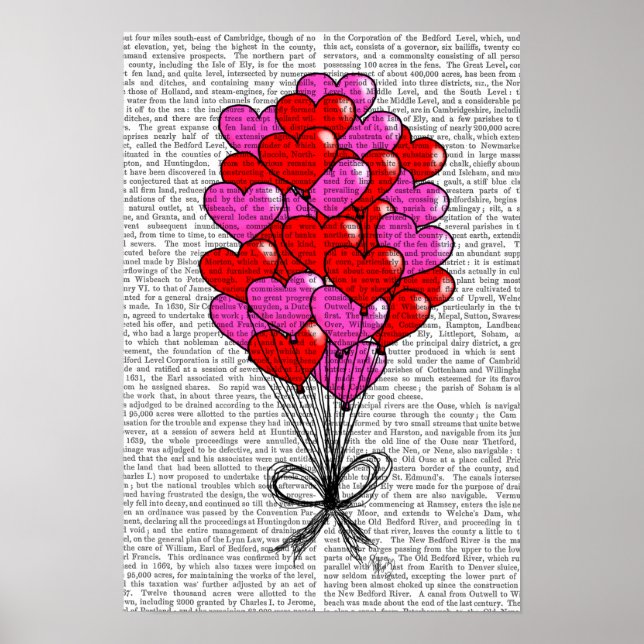 Valentine Heart Balloon Illustration Poster (Framsidan)