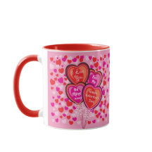 Valentine Heart Balloons Mugg