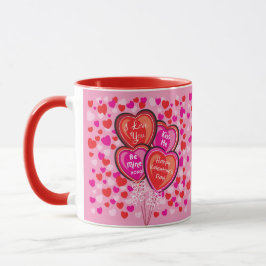 Valentine Heart Balloons Mugg