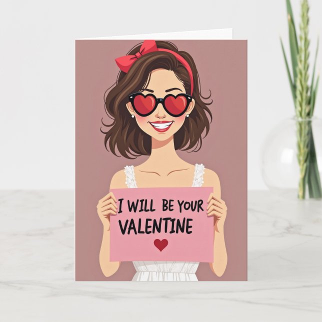 Valentine Heart Broderiakort Kort (Framsida)