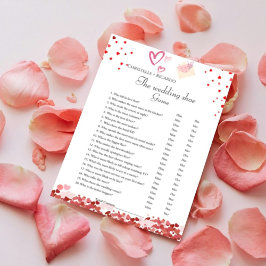 Valentine Heart Bröllopsko spel partyspel Kort
